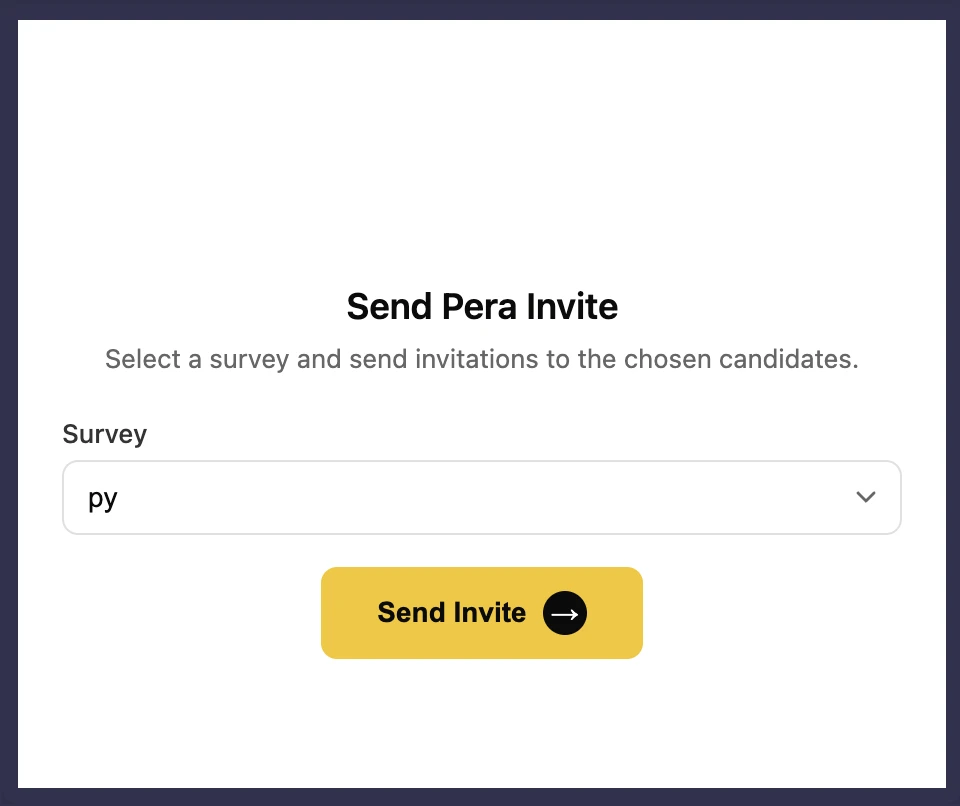 Send Pera Invite